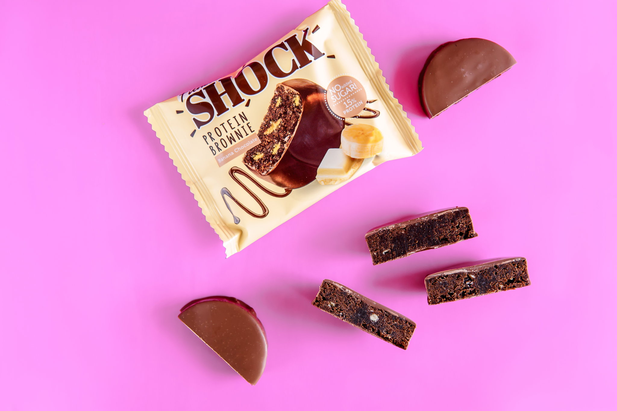 FitnesShock Protein Brownie "Banana Chocolate", 1 box, 10 pieces_3
