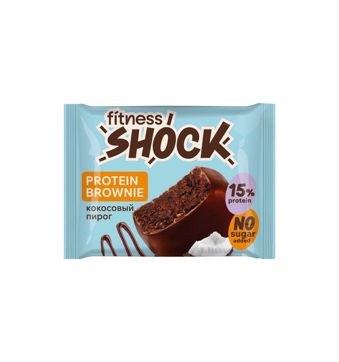 FitnesShock Protein Brownie "Coconut Pie", 1 piece