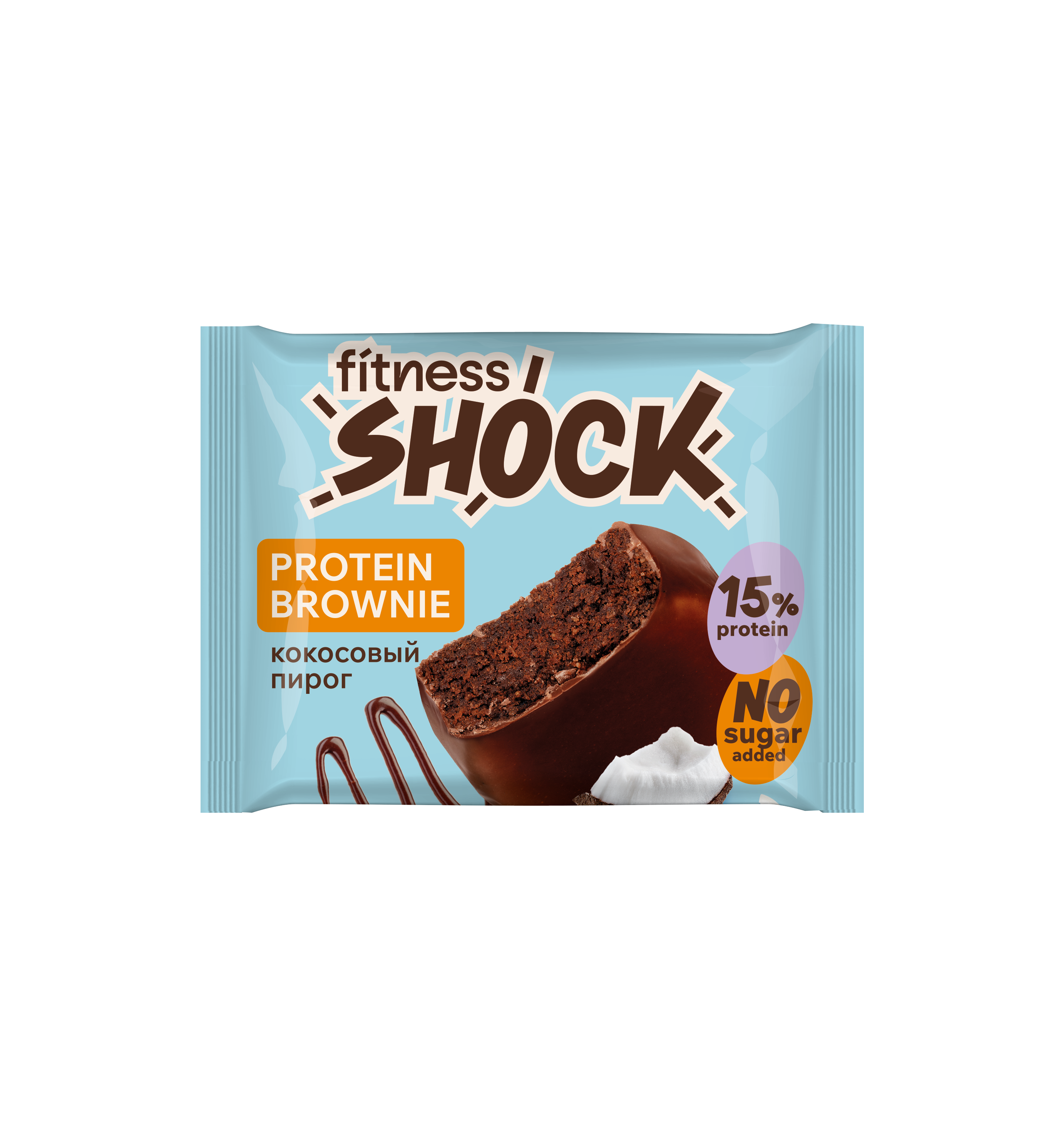 FitnesShock Protein Brownie "Coconut Pie", 1 piece
