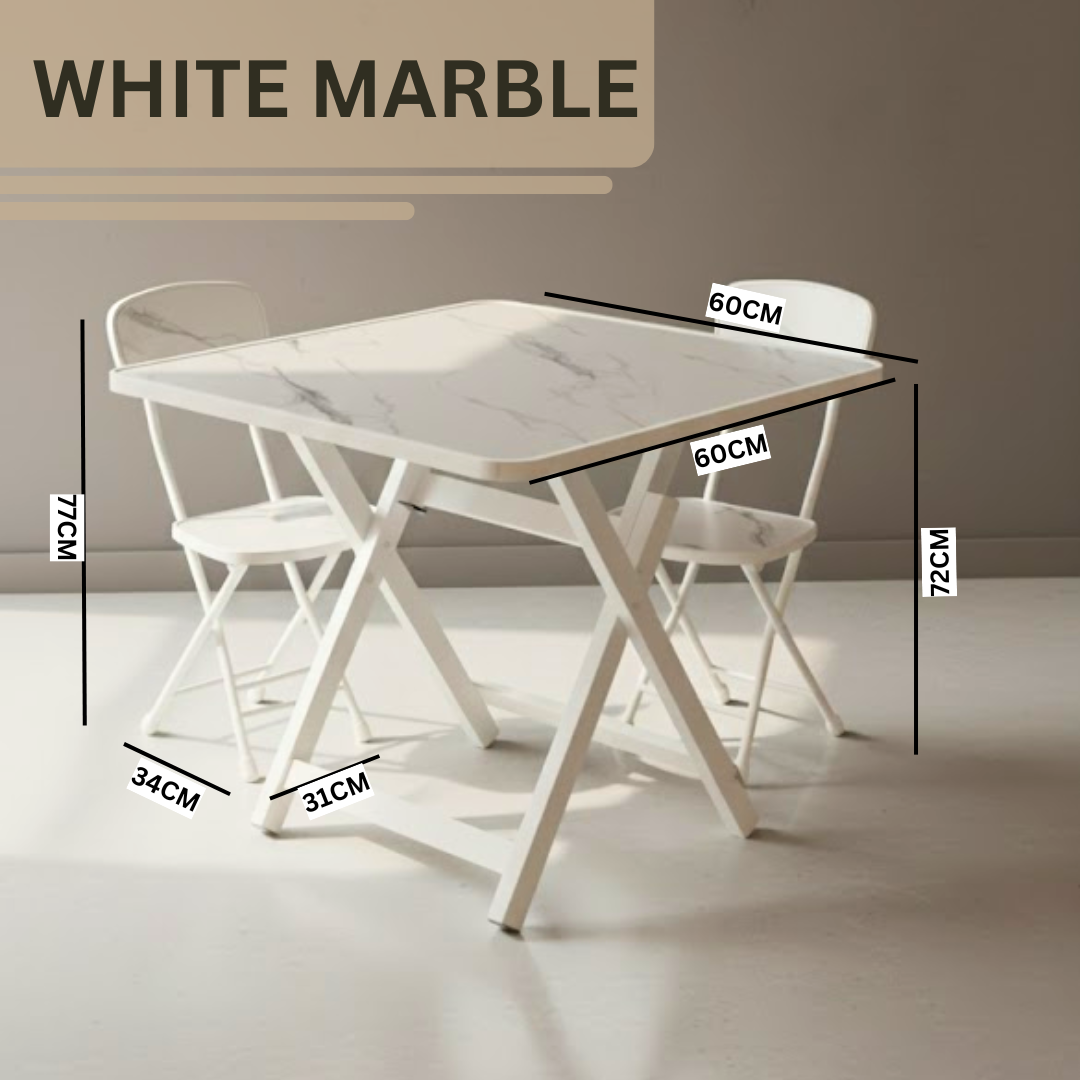 FOLDABLE GARDEN PICNIC TABLE CHAIR SET _6