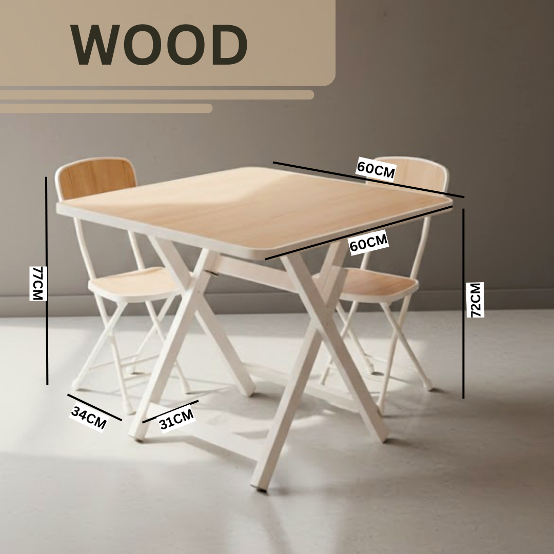 FOLDABLE GARDEN PICNIC TABLE CHAIR SET _9