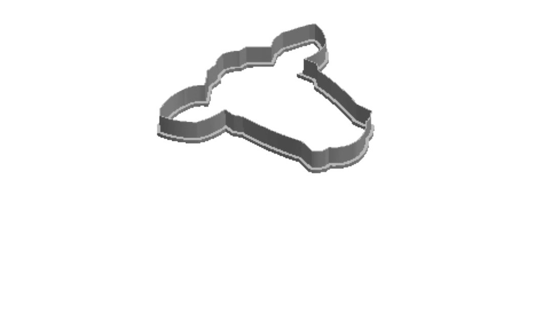 Cow Head outline Cookie Cutter