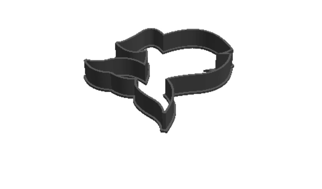 Cartoony Fish outline Cookie Cutter