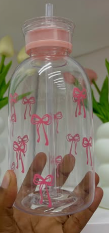 Round plastic glass