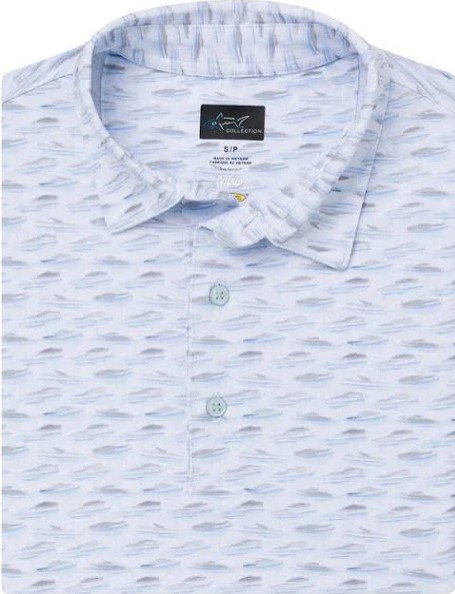 Greg Norman ML75 strech jersey yacht club polo WHT _1
