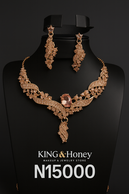 Green crystal jewelry set 