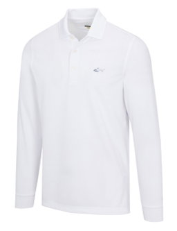 Greg Norman Freedom Micro Pique Polo Manga larga WHT 