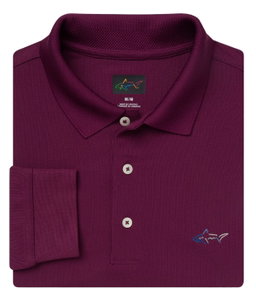 Greg Norman Freedom Micro Pique Polo Manga larga GPWN