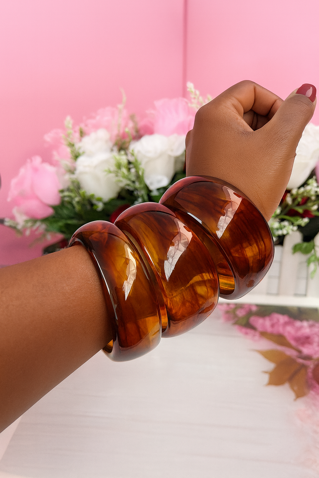 Luxury Amber Chunky Bangle_0
