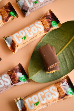 FitnesShock COCOS Glazed Bar "Coconut + Milk Caramel", 1 piece