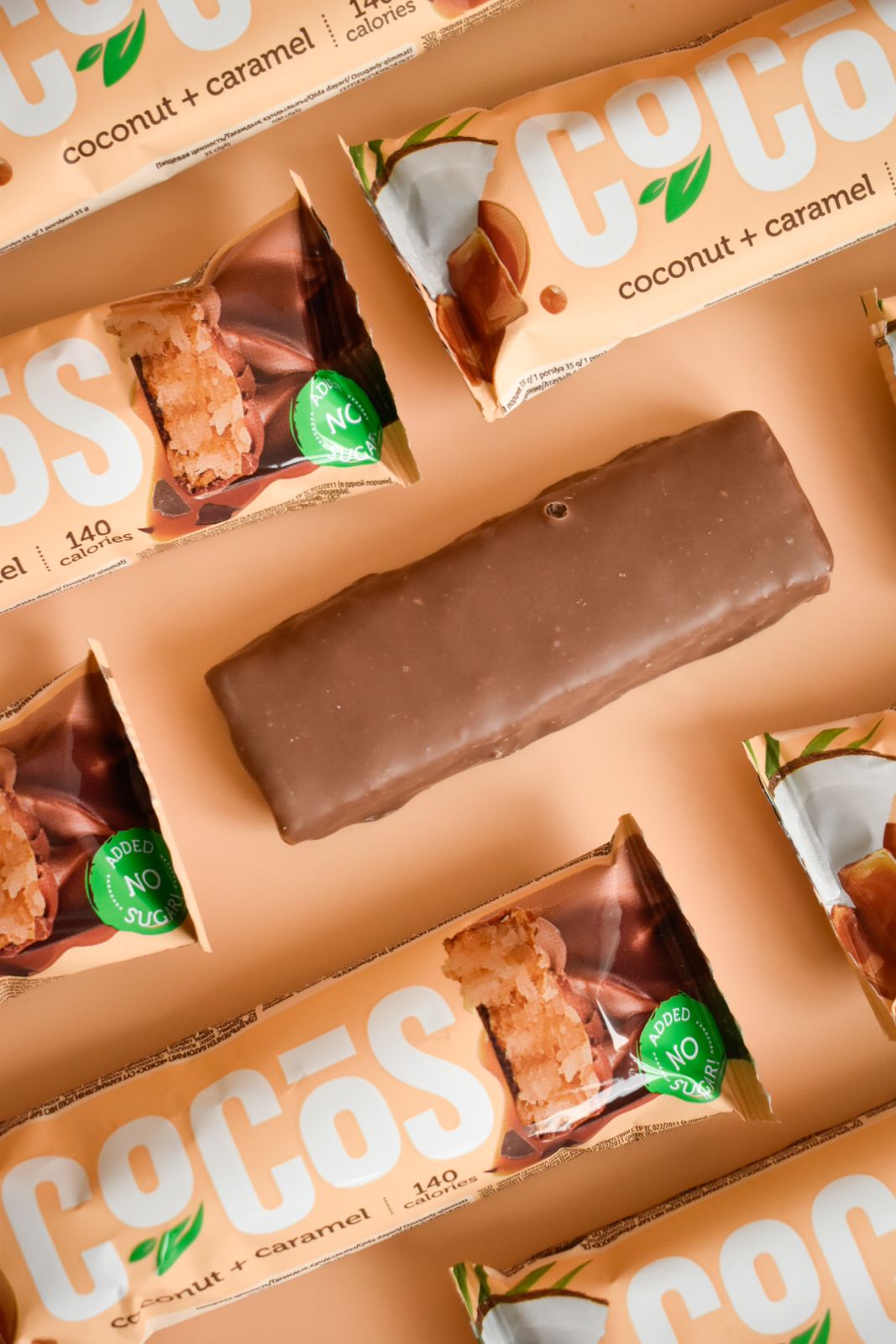 FitnesShock COCOS Glazed Bar "Coconut + Milk Caramel", 1 box (12 pieces)_3