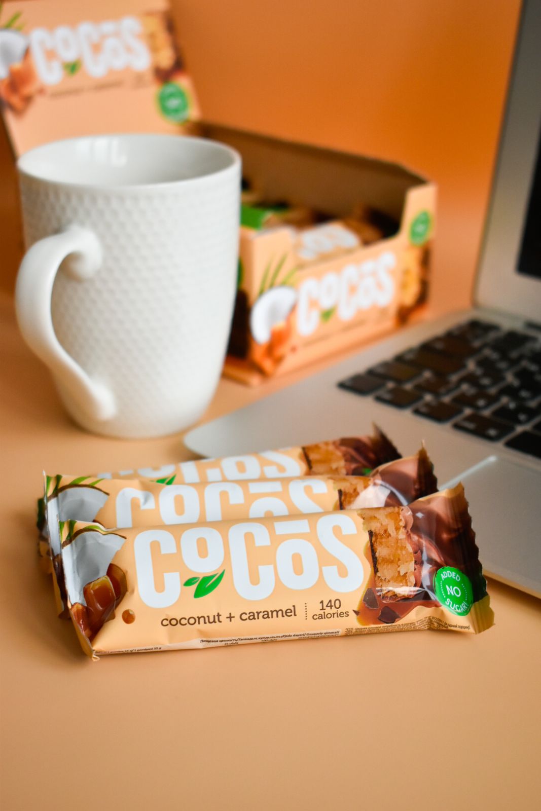 FitnesShock COCOS Glazed Bar "Coconut + Milk Caramel", 1 box (12 pieces)_4