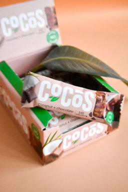 FitnesShock COCOS Glazed Bar "Coconut + Milk Chocolate", 1 piece