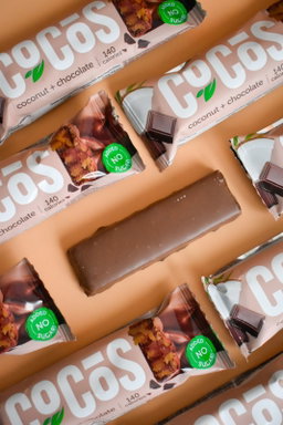 FitnesShock COCOS Glazed Bar "Coconut + Milk Chocolate", 1 piece