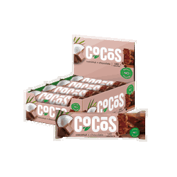 FitnesShock COCOS Glazed Bar "Coconut + Milk Chocolate", 1 box (12 pieces)