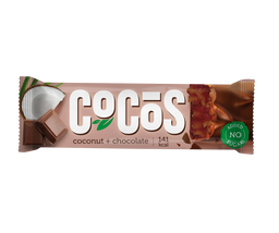 FitnesShock COCOS Glazed Bar "Coconut + Milk Chocolate", 1 box (12 pieces)