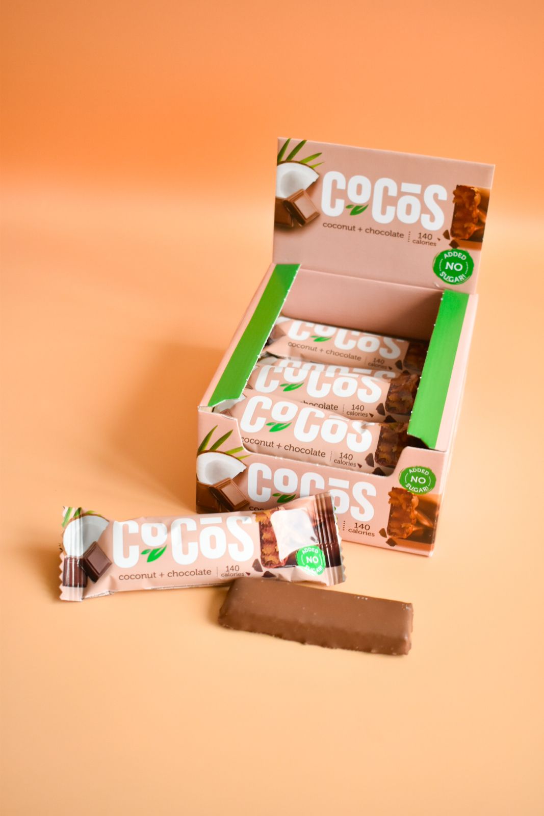 FitnesShock COCOS Glazed Bar "Coconut + Milk Chocolate", 1 box (12 pieces)_2