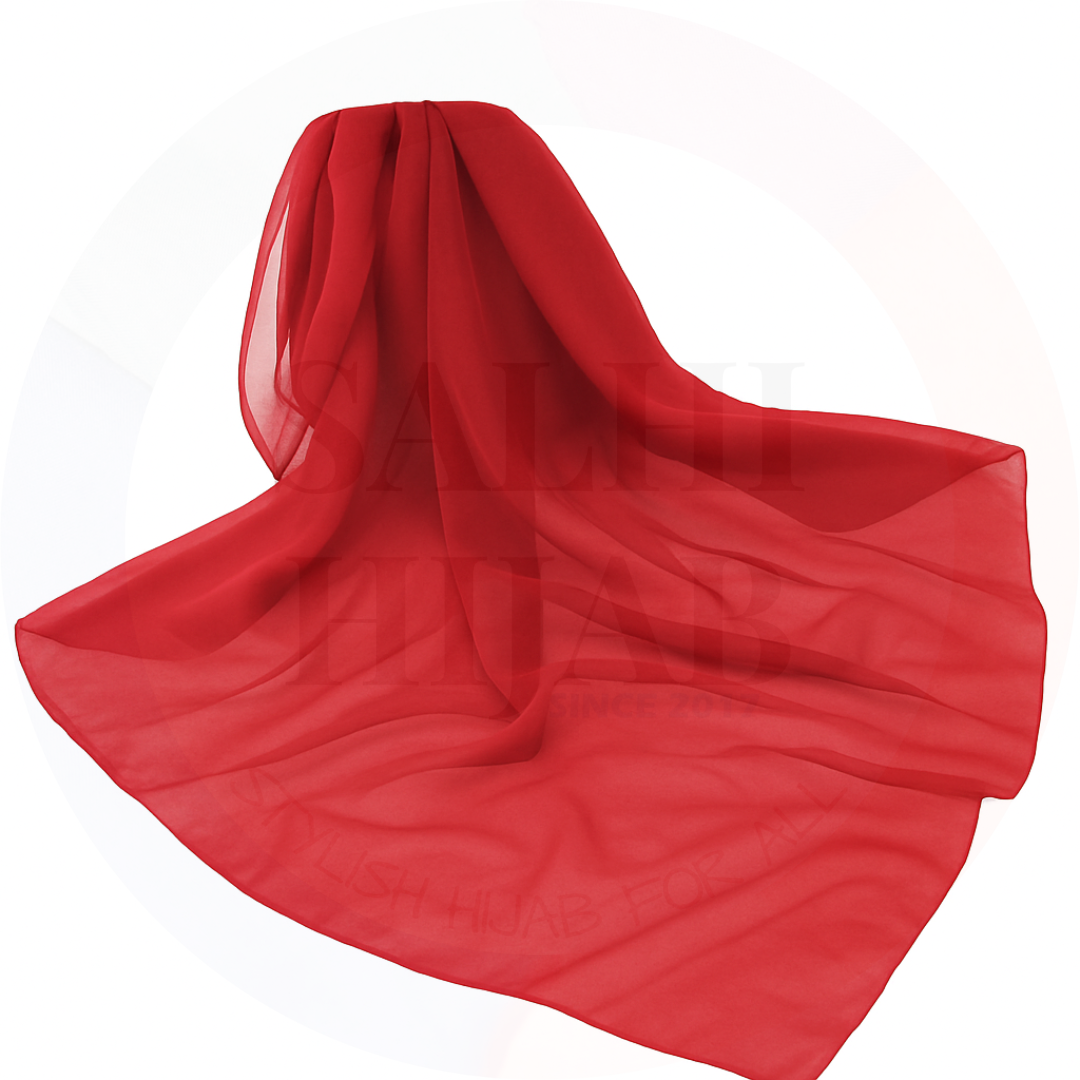 Plain Chiffon square scarf 115x115cm_9