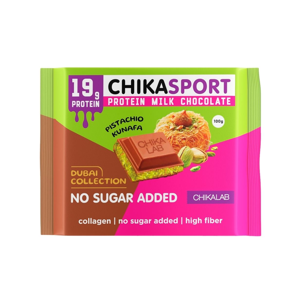 CL CHIKASPORT Protein Milk Chocolate - Pistachio Kunafa_1