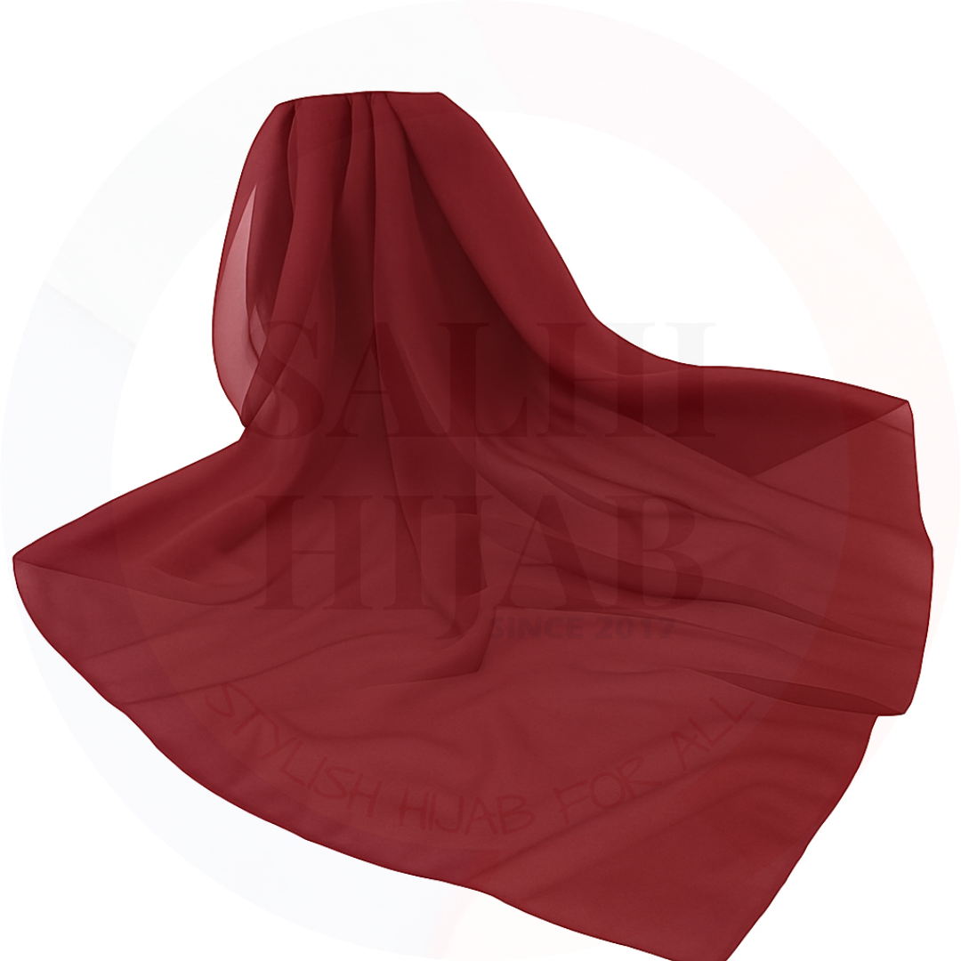 Plain Chiffon square scarf 115x115cm_19