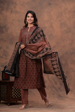 COTTON ANARKALI FULLSET