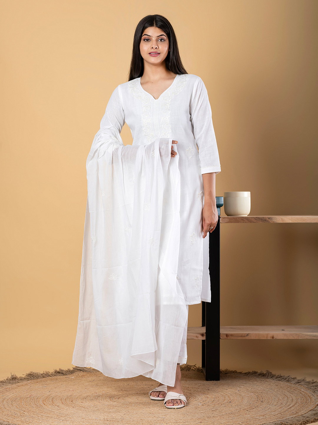 COTTON ANARKALI FULLSET