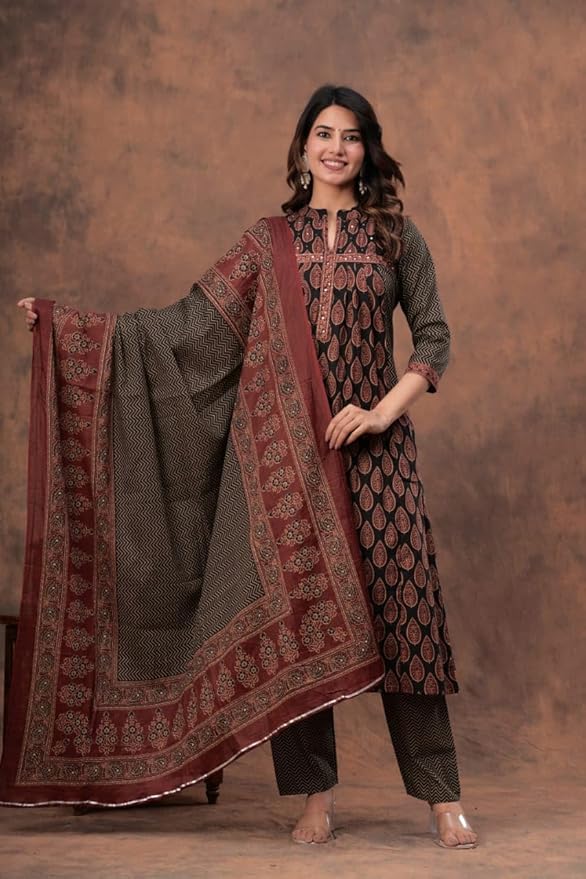 COTTON ANARKALI FULLSET