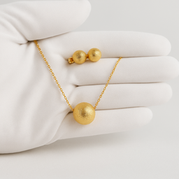 Elegant Gold Ball Jewelry Set