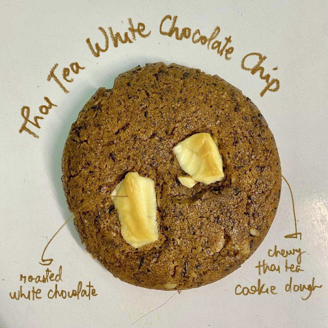 Thai Tea White Chocolate Chip Cookie