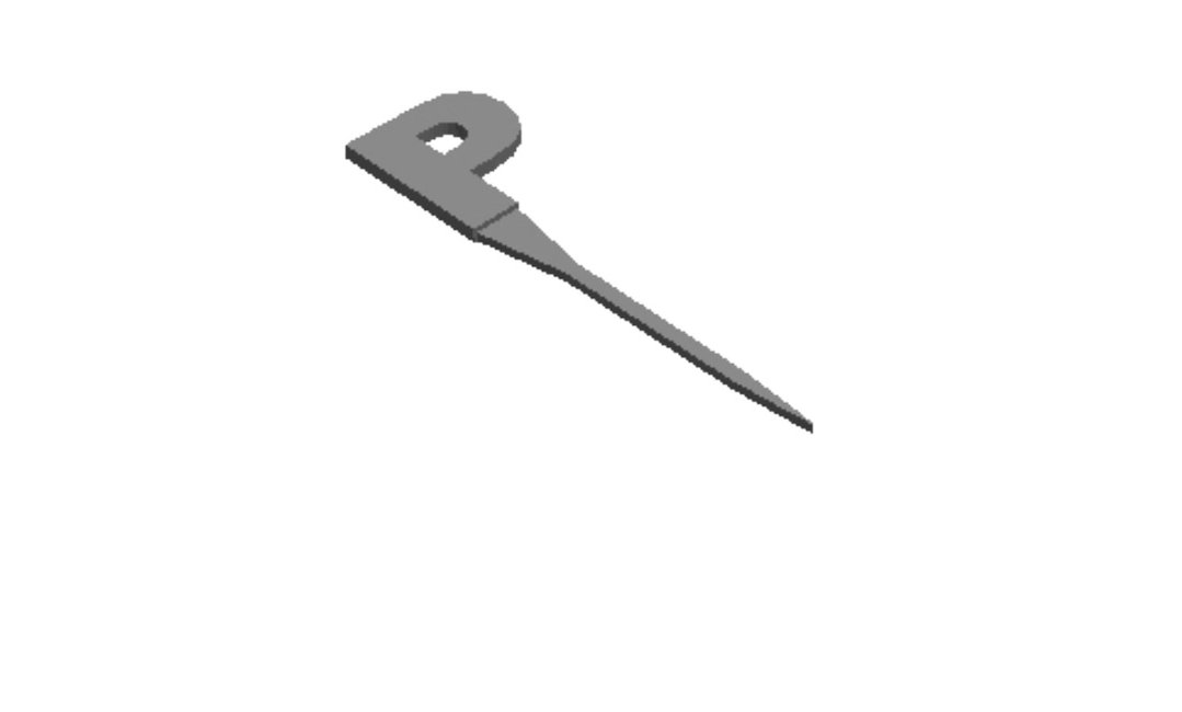 P cake topper outline Cookie Cutter