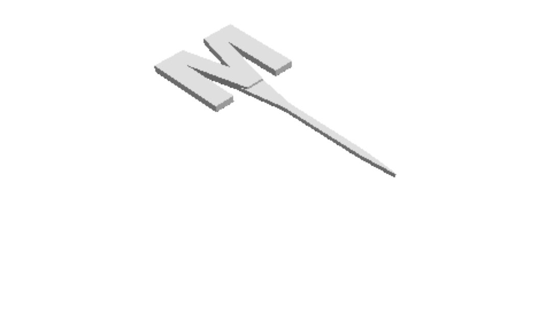 M cake topper outline Cookie Cutter