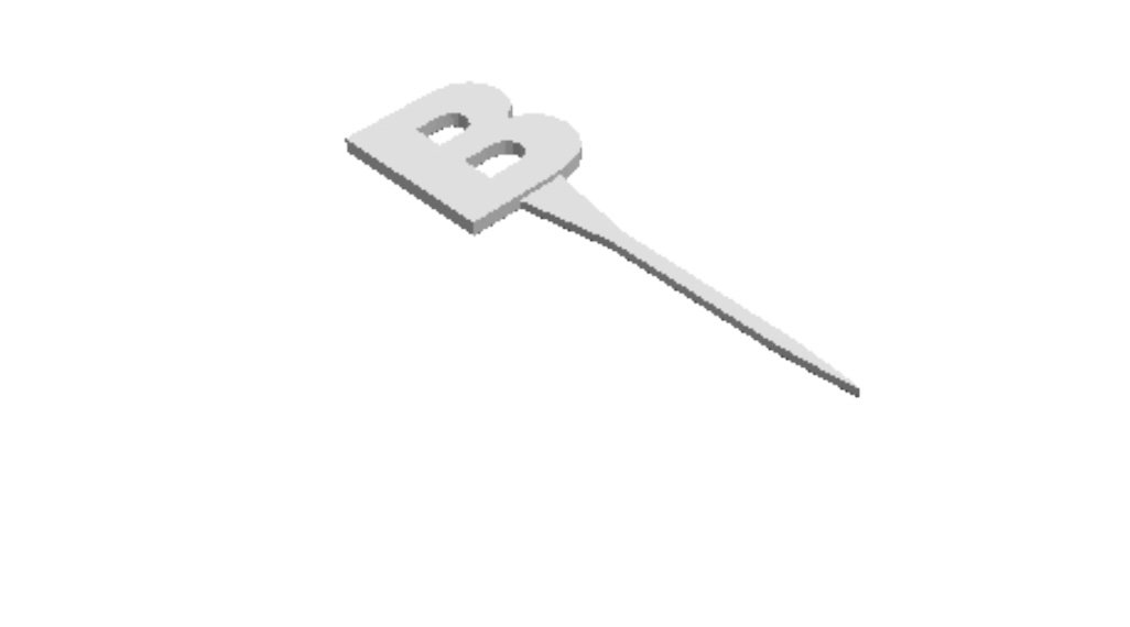 B cake topper outline Cookie Cutter