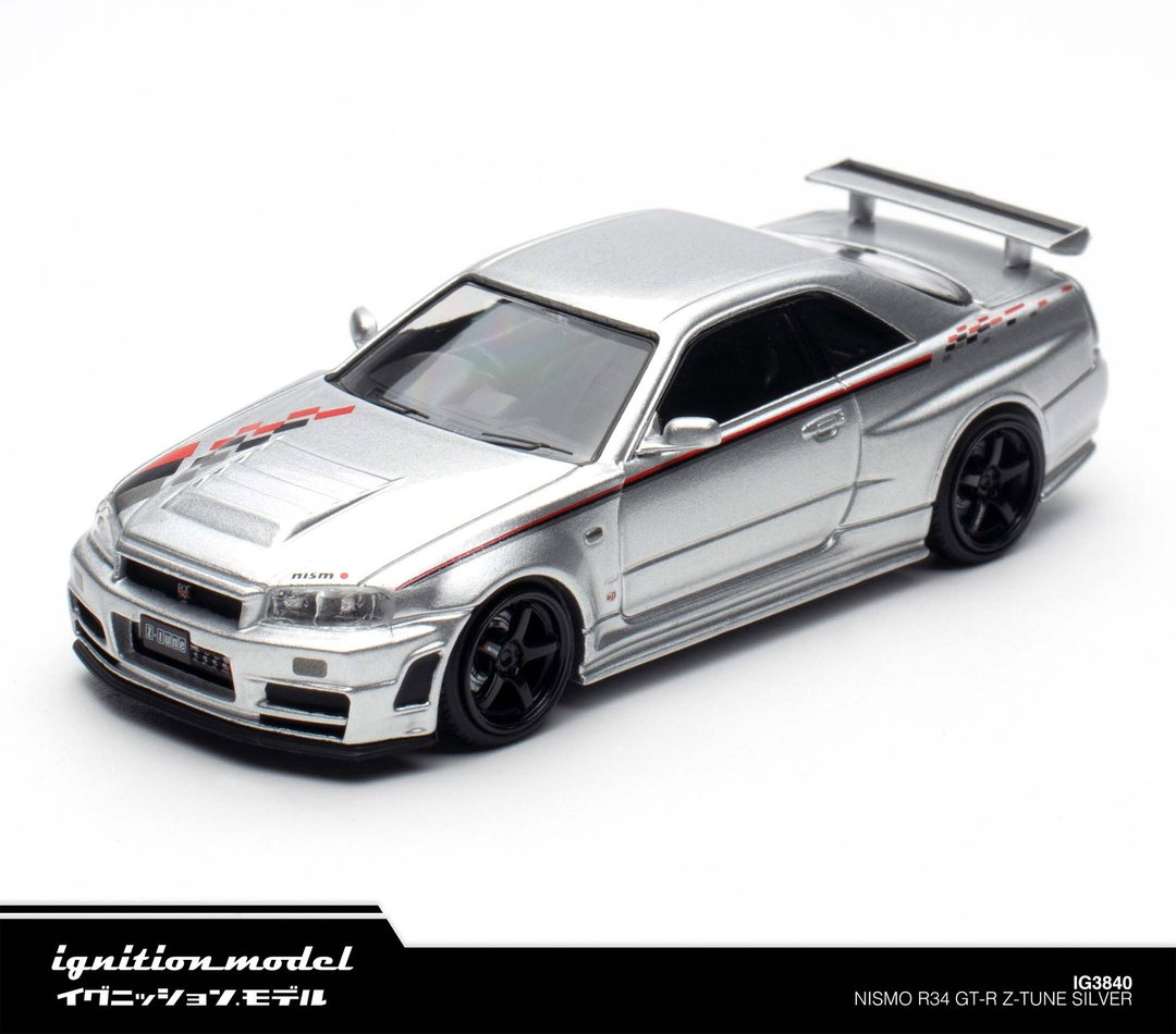 IGNITION MODEL 1/64 NISSAN SKYLINE GT-R (R34) NISMO Z-TUNE - SILVER
