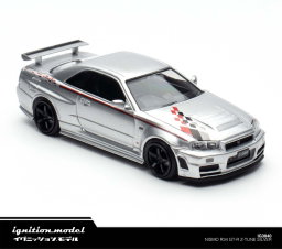 IGNITION MODEL 1/64 NISSAN SKYLINE GT-R (R34) NISMO Z-TUNE - SILVER