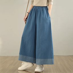 Duo Tone List Denim Pants