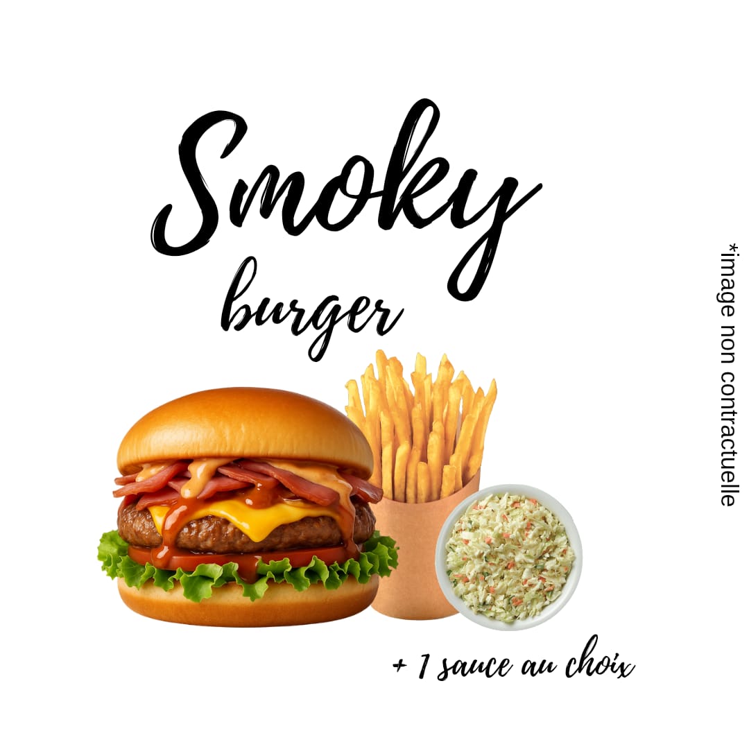 Smoky beef burger