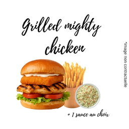 Grilled mighty chicken burger