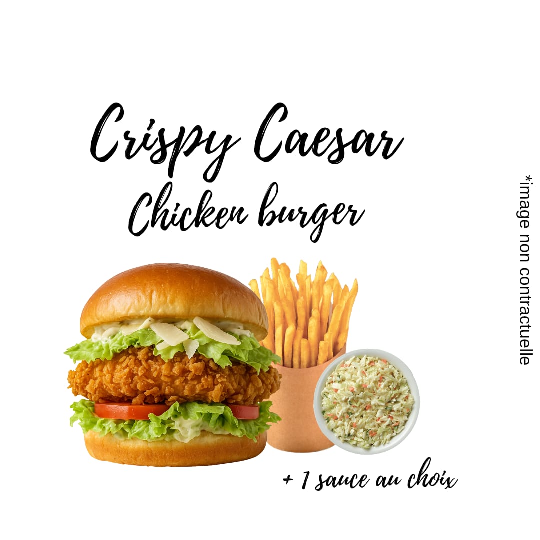 Crispy caesar chicken burger