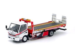 UNIQUE MODEL 1/64 HINO 300 DUTRO BED TRUCK - WORLD CHAMPION WHITE RED