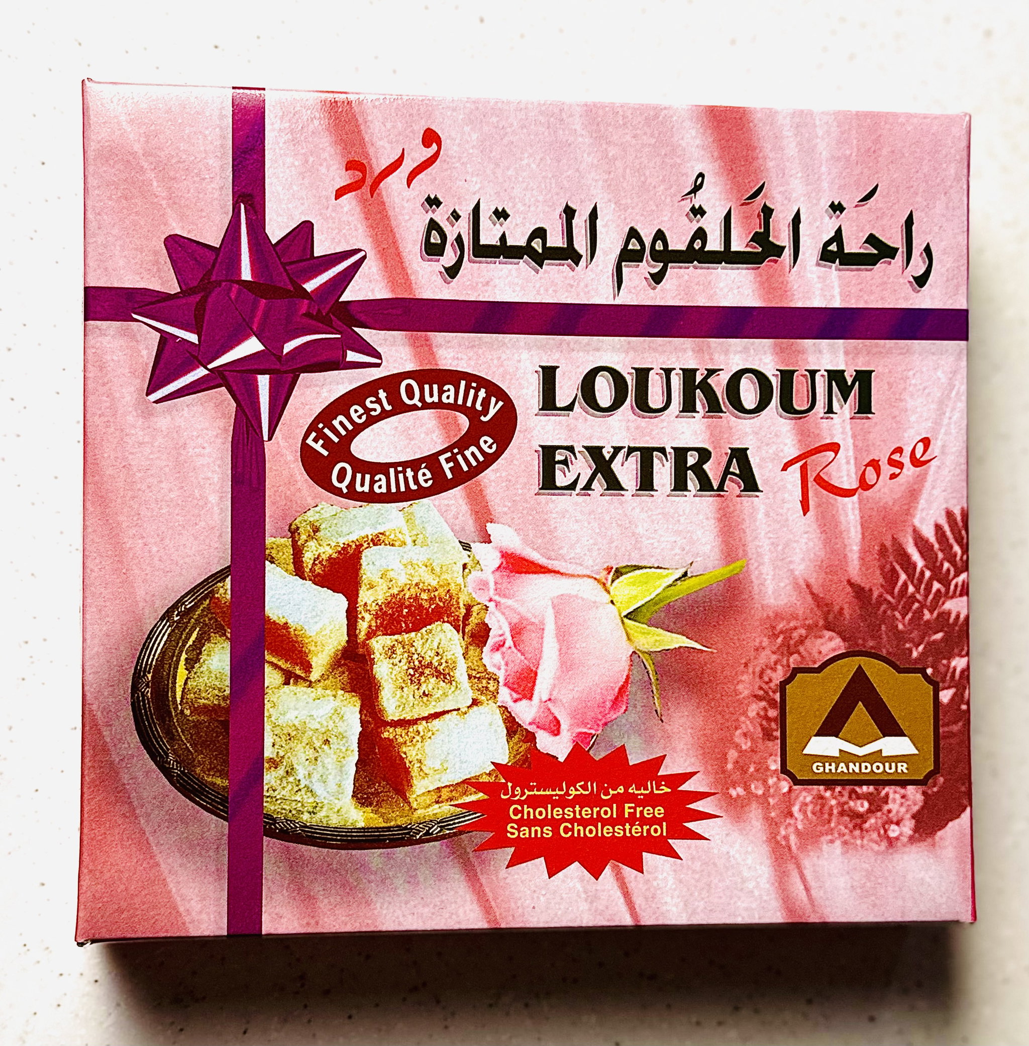 Ghandour rose loukoum 450 g  راحه حلقوم ورد غندور ٤٥٠ غرام_0