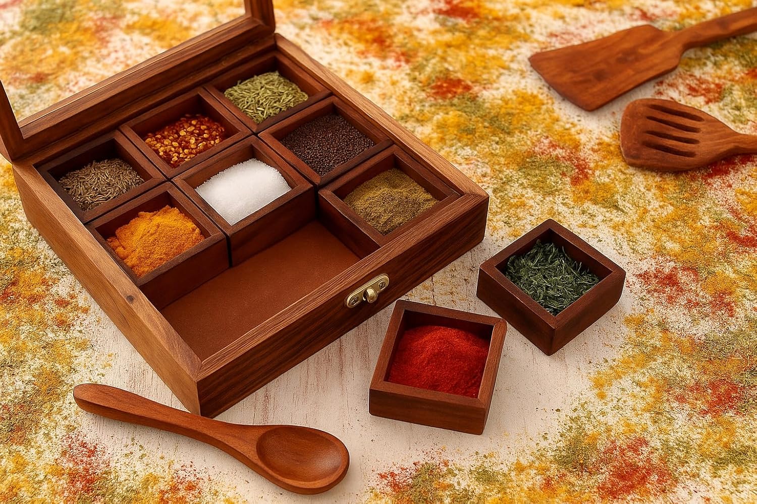 WOOD SPICE BOX _1