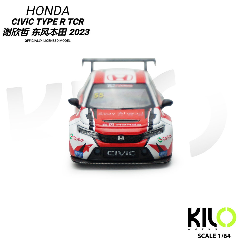 KILO WORKS MODEL 1/64 HONDA CIVIC TYPE-R TCR CTCC 2024 - DONGFENG HONDA #55_1