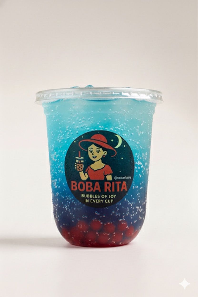 Blueberry Fizz with Strawberry Pops