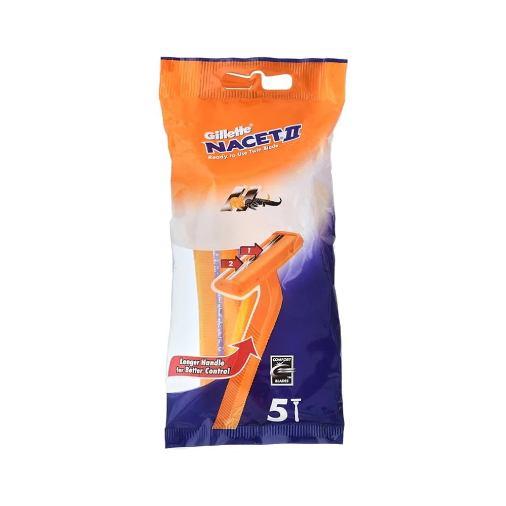 Gillette Nasset2 razor 5pcs جيليت ناست2 -شفرات حلاقة رجالية- 5قطع