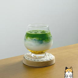 iced osmanthus matcha latte