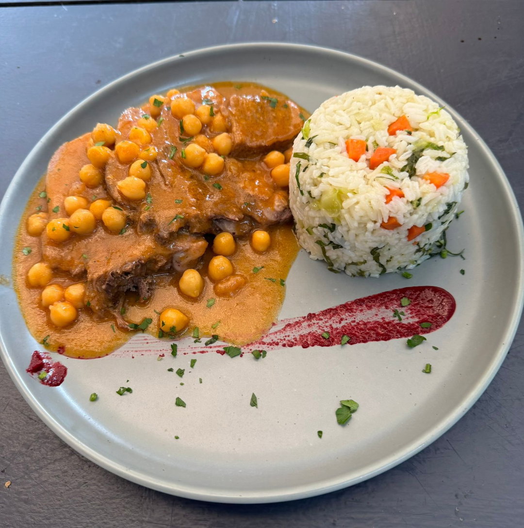 Língua de Boi c/ Arroz de Legumes