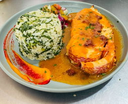 Peixe no Forno c/ Arroz de Couve