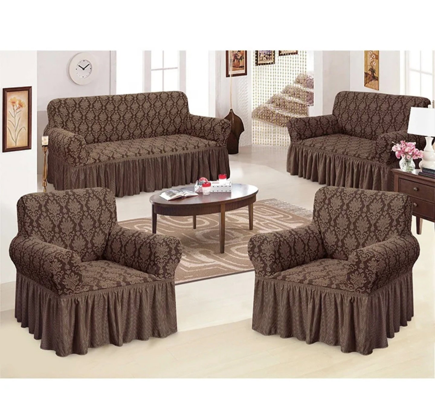 Floral Extra Stretch Sofa Covers (3+1+1 SEATER)_2
