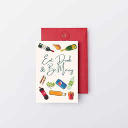 Eat, Drink & Be Merry Christmas Card