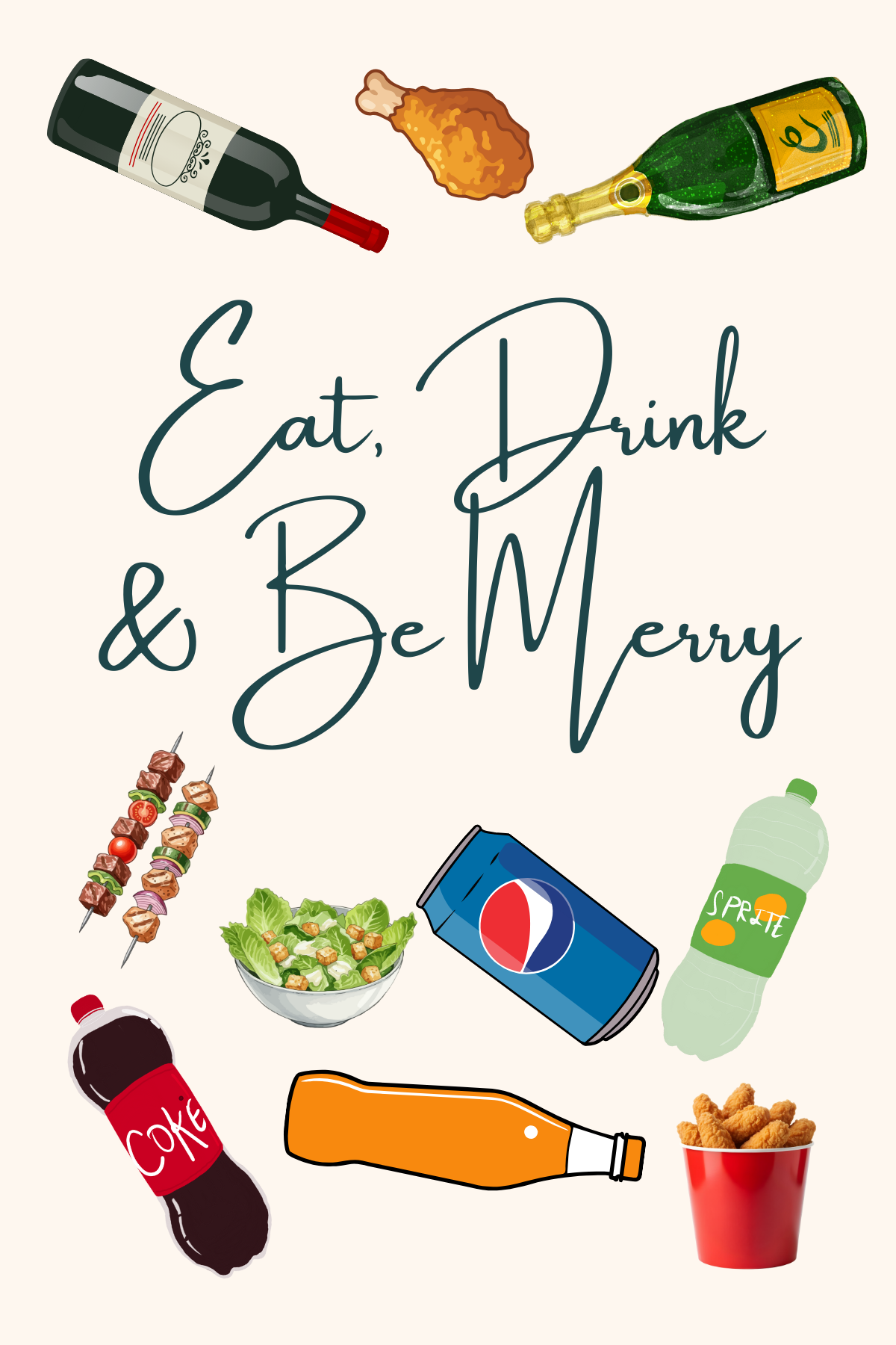 Eat, Drink & Be Merry Christmas Card_1